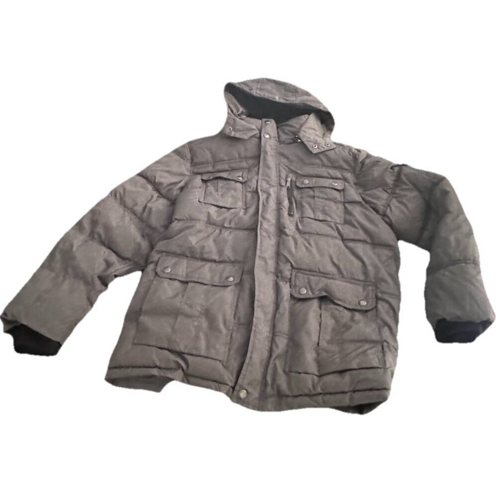 Men’s Ben Sherman Gray Hooded Puffer Jacket Xxl